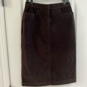 Vintage Talbots Brown Velvet Skirt